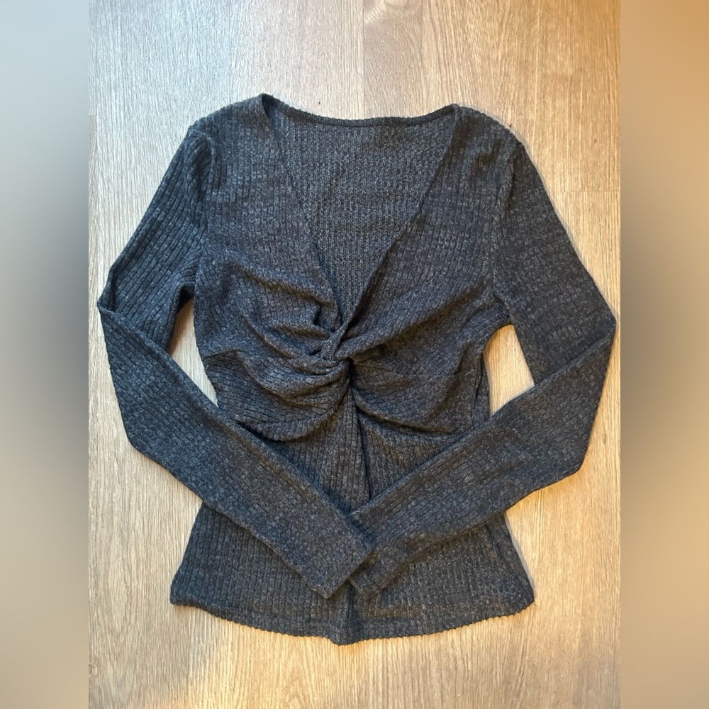 Fleece dress top dark grey Shein new size S